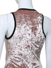 Load image into Gallery viewer, Andrea Dress Short Champagne Crushed Velvet