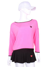 Load image into Gallery viewer, This is our limited edition Long Sleeve Baggy Top With in gorgeous pink. This piece has a silky and soft fabric. We make these in very small quantities - by design. Unique. Luxurious. Comfortable. Cool. Fun.