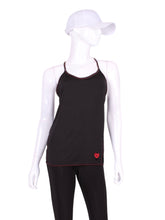 Load image into Gallery viewer, This is my top with the least coverage. Aptly named the Tiny Tank! It has a deep scoop neckline and strappy cross back. (If you have boobs....it WILL show your sports bra - if you wear one that is....)