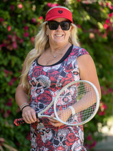 Load image into Gallery viewer, The Monroe Dress has capped sleeves and ruching in the waistline to accentuate your curves.