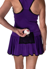 Load image into Gallery viewer, The Sandra Dee Dress offers a playful, fun, and very flirty look. The skirt is cut like a donut and the back is racer-shaped for a sporty yet very feminine look. This style is a very flattering deep scoop neckline. The fabric is so so soft - and is best worn with a cross-backed bra such as our U Bra.