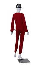 Load image into Gallery viewer, Solid Red Long Sleeve Warm Up Top