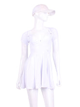 Load image into Gallery viewer, The Adeline Dress offers a playful, fun, and very flirty look. Offers a sweetheart neckline, empire waist and flowing A-line skirt. It is perfect for tennis, running and golf (with our Leg Lengthening Leggings), and of course, a trip to your after-court party with your friends. It was designed for confident women like you!