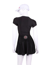 Load image into Gallery viewer, The Adeline Dress offers a playful, fun, and very flirty look. Offers a sweetheart neckline, empire waist and flowing A-line skirt. It is perfect for tennis, running and golf (with our Leg Lengthening Leggings), and of course, a trip to your after-court party with your friends.