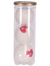 Load image into Gallery viewer, The cutest tennis balls ever. The pressured white balls are handmade in Bath, England (where Adeline the designer was actually born) - and bear the LOVE LOVE TENNIS trademark Heart + Rackets Logo.