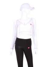 Load image into Gallery viewer, These short tops offer great chest and arm protection from the sun. Made for a confident woman like you ;) Designed very short to allow for access to the back pocket on my court to cocktails tennis dresses.