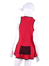 Load image into Gallery viewer, The Andrea Dress Red Short - I LOVE MY DOUBLES PARTNER!!!