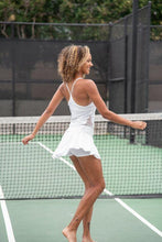 Load image into Gallery viewer, Soft White LOVE "O" Skirt - I LOVE MY DOUBLES PARTNER!!!