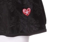 Load image into Gallery viewer, Flower Velvet LOVE “O” Tennis Skirt - I LOVE MY DOUBLES PARTNER!!!
