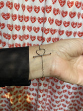 Load image into Gallery viewer, White Gold Heart + Rackets Bracelet - I LOVE MY DOUBLES PARTNER!!!