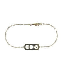 Load image into Gallery viewer, Gold Peace Love Tennis Bracelet - I LOVE MY DOUBLES PARTNER!!!