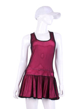 Load image into Gallery viewer, V1 Pink With Black Mesh Sandra Dee Court To Cocktails Tennis Dress