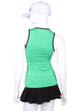 Load image into Gallery viewer, Green Straight Back Vee Tank - I LOVE MY DOUBLES PARTNER!!!