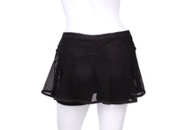 Load image into Gallery viewer, Fishnet Triangle over Coloured Shorties - I LOVE MY DOUBLES PARTNER!!!