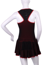 Load image into Gallery viewer, Limited Mesh and Red Sandra Dee Tennis Dress - I LOVE MY DOUBLES PARTNER!!!