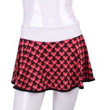 Load image into Gallery viewer, Mini Heart LOVE “O” Skirt White Waistband - I LOVE MY DOUBLES PARTNER!!!