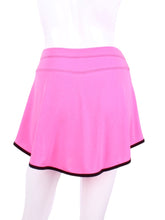 Load image into Gallery viewer, This is our limited edition Gladiator Skirt Pink. This piece has a silky soft and quick-drying matching shorties, and binding to match. We make these in very small quantities - by design. Unique. Luxurious. Comfortable. Cool. Fun.