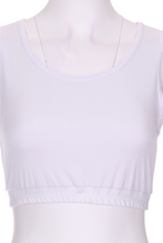 Load image into Gallery viewer, Solid White Love "O" Bra - I LOVE MY DOUBLES PARTNER!!!