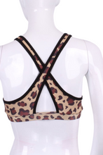 Load image into Gallery viewer, Leopard LOVE “V” Bra - I LOVE MY DOUBLES PARTNER!!!