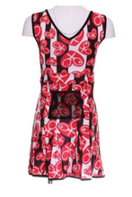 Load image into Gallery viewer, Striped BWR Heart + Rackets Angelina Dress - I LOVE MY DOUBLES PARTNER!!!