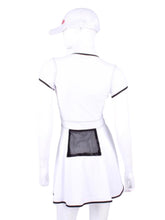 Load image into Gallery viewer, The Adeline Dress offers a playful, fun, and very flirty look. Offers a sweetheart neckline, empire waist and flowing A-line skirt. It is perfect for tennis, running and golf (with our Leg Lengthening Leggings), and of course, a trip to your after-court party with your friends. It was designed for confident women like you!