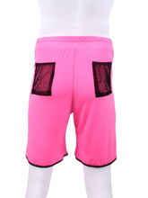 Load image into Gallery viewer, This is our limited edition Short Men’s Shorts Pink. This piece has a silky and soft fabric. We make these in very small quantities - by design. Unique. Luxurious. Comfortable. Cool. Fun.