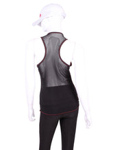Load image into Gallery viewer, An elegant tennis tank top - silky soft - light - and quick drying breathable fabric.  Vee front and tee back with two needle cover stitch at each seam.  Smooth binding finishes the edges with class.  The most comfortable and feminine tennis top.
