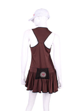 Load image into Gallery viewer, The Sandra Dee Dress offers a playful, fun, and very flirty look.  The skirt is cut like a don&#39;t and the back is racer-shaped for a sporty yet very feminine look.  This style is a very flattering deep scoop neckline.  The fabric is so so soft - and is best worn with a cross-backed bra such as our U Bra.
