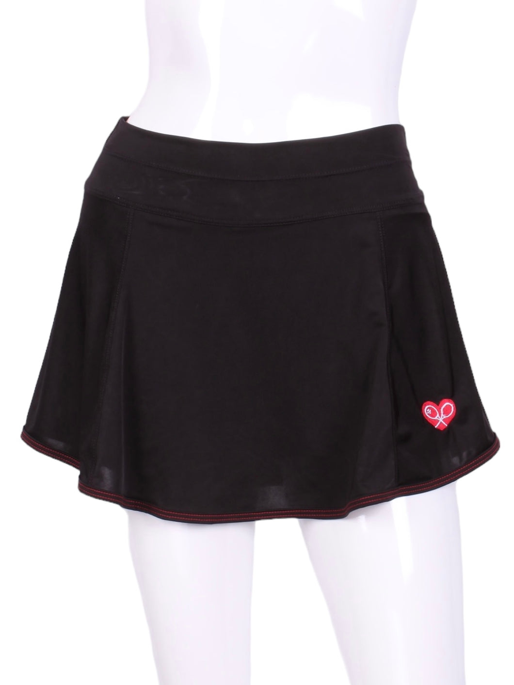Gladiator Skirt Black With Red Stitching