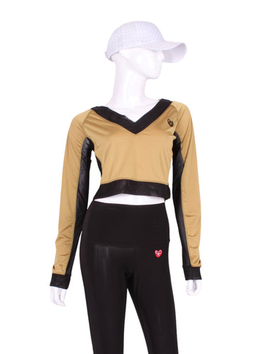 These short tops offer great chest and arm protection from the sun, but have mesh under the arm to keep you COOL while you play.  Designed very short to allow for access to the back pocket on my court to cocktails tennis dresses.