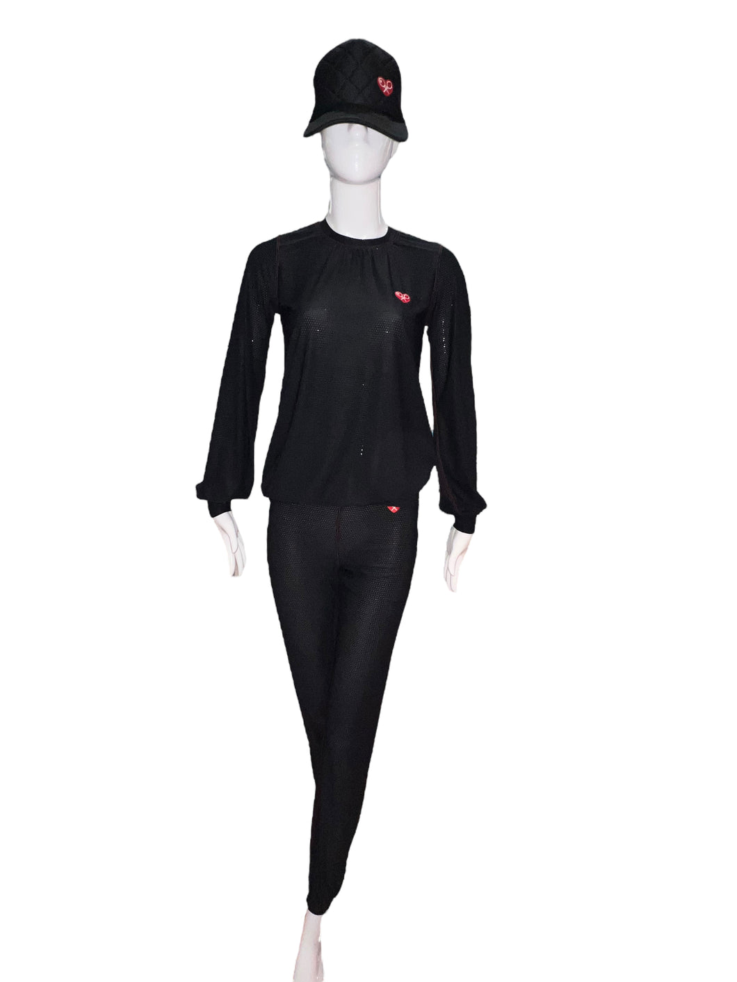 These pants are baggy and have a lose elastic on the waist allowing for comfort and the ability to pull them up or wear them low on the hips.  They are very light and roomy to allow for air flow through the holes. 