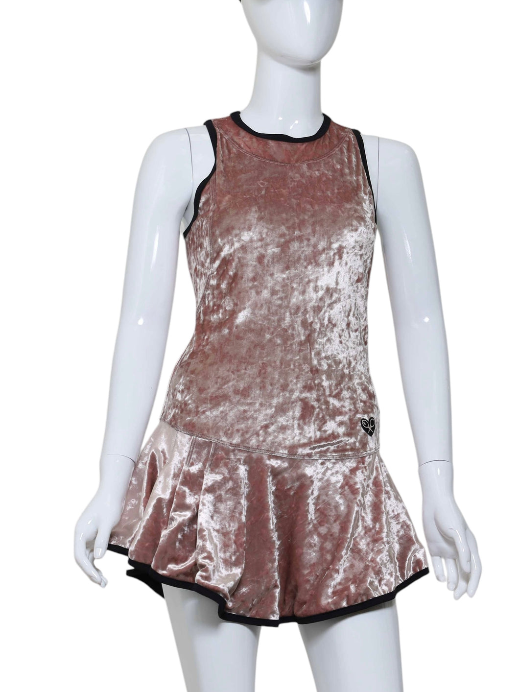 Andrea Dress Short Champagne Crushed Velvet