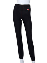 Load image into Gallery viewer, Leg Lengthening Pants Holey Black With Red Stitching
