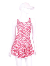 Load image into Gallery viewer, Super fun tiny heart print on this one!  Let the Love Love flow! The Sandra Mee Dress offers a playful, fun, and very flirty look. Our dress is fitted, and flares out at the skirt with cute cut out &#39;&#39;O&#39;&#39; in the back. It is perfect for tennis, running and golf (with our Leg Lengthening Leggings), and of course, a trip to your after-court party with your friends. It was designed for confident women like you!
