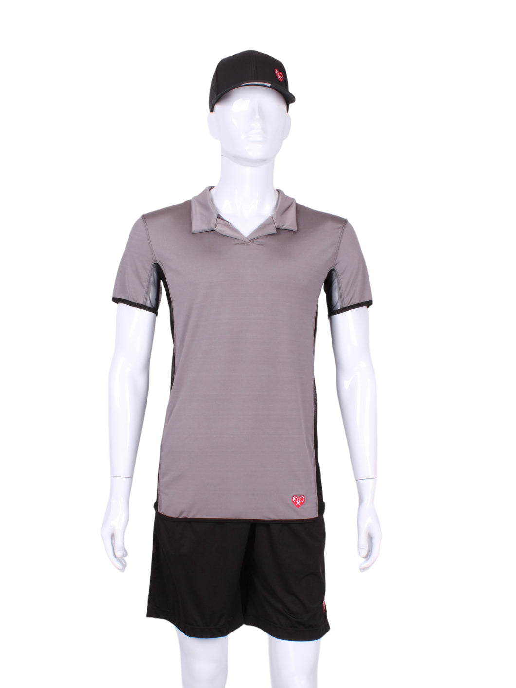 The luxury tennis Men's Polo Shirt in Grey With Mesh is a high-end athletic apparel piece designed for tennis enthusiasts who prioritize both style and performance. 