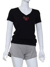 Load image into Gallery viewer, Love Bedazzled Heart T-Shirt Tennis
