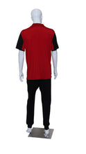 Load image into Gallery viewer, Men&#39;s Short Sleeve Polo Red With Black Sleeves
