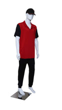 Load image into Gallery viewer, Men&#39;s Short Sleeve Polo Red With Black Sleeves
