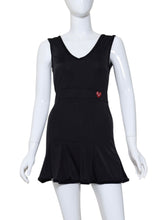 Load image into Gallery viewer, Mesh on Mesh Black Angelina Court to Cocktails Tennis Dress
