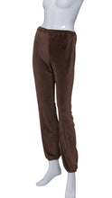 Load image into Gallery viewer, Milk Chocolate Velvet Baggy Warm Up Pants
