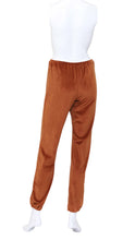 Load image into Gallery viewer, Mocha Velvet Baggy Warm Up Pants
