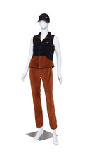 Load image into Gallery viewer, Mocha Brown Velvet + Black Reversible Vest
