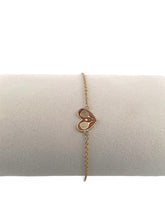 Load image into Gallery viewer, Pickleball Pink Enamel Heart Gold Bracelet
