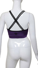 Load image into Gallery viewer, Purple + Black Trim LOVE U Bra
