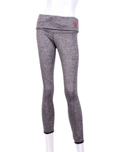 Load image into Gallery viewer, This is our limited edition rolled/high waist leggings in Grey.  This piece has soft and quick-drying.  We make these in very small quantities - by design.  Unique.  Luxurious.  Comfortable.  Cool.  Fun.
