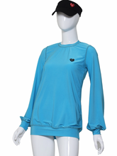 Load image into Gallery viewer, Long Sleeve Warm Up Top - Turquoise
