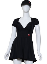 Load image into Gallery viewer, The Adeline Court To Cocktails Tennis Dress - Black Dimple
