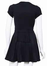 Load image into Gallery viewer, The Adeline Court To Cocktails Tennis Dress - Black Dimple
