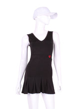 Load image into Gallery viewer, Short Black Angelina Court to Cocktails Tennis Dress
