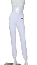 Load image into Gallery viewer, Soft White Baggy Warm Up Pants
